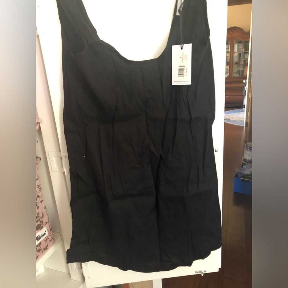 Mini shift dress, solid linen, brand new, WE WORE WHAT, Small